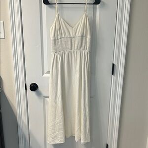 ZARA Elegant Cream Spaghetti Strap Dress